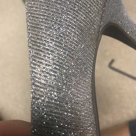 Katie and Kelly Doreen Gold Fabric Peep Toes - Picture 8 of 8